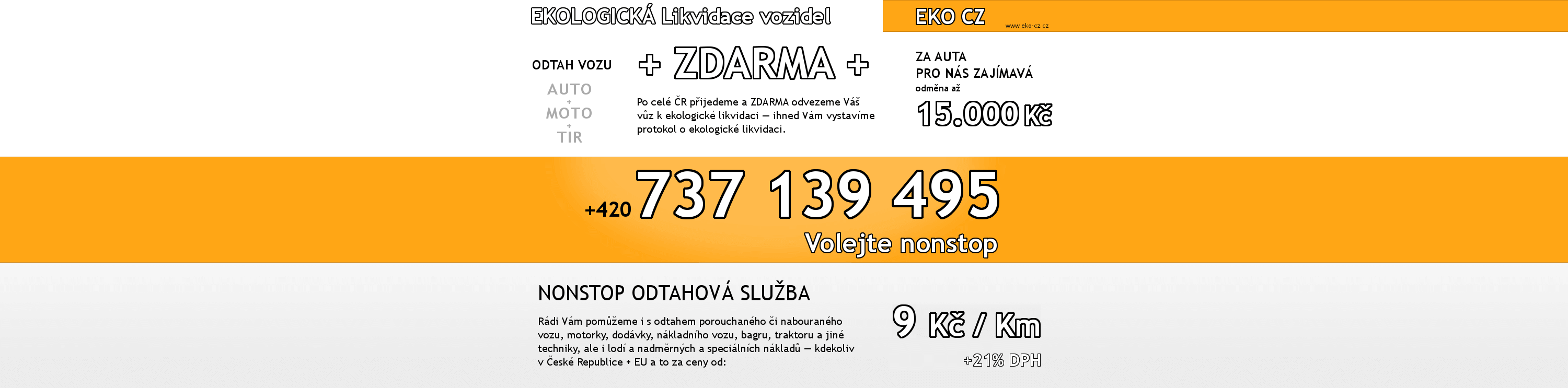  Ekologická likvidace vozidel &mdash; celá ČR